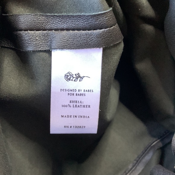 GRLFRND Black Leather Pants‎ Medium High Rise Stretchy Sz 4 - Picture 4 of 5